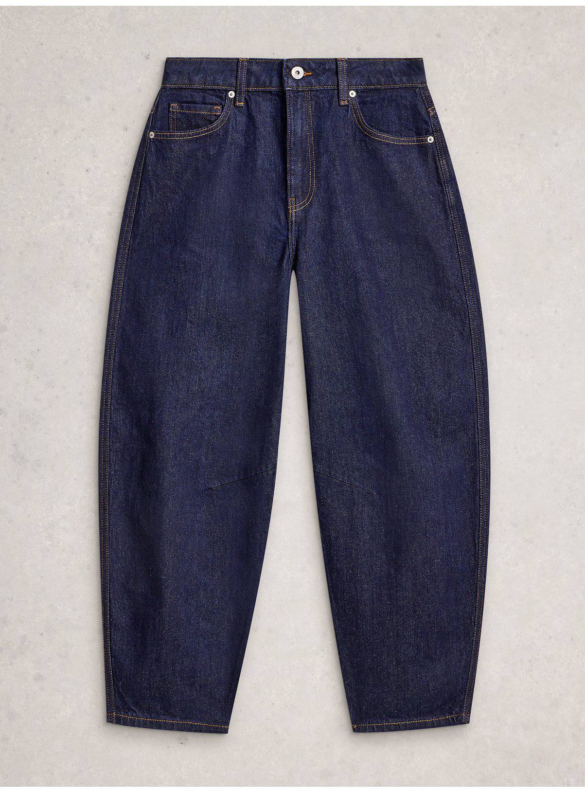 WHITE STUFF Aubrey Barrel Leg Jean Dark Denim 10 - Image 5